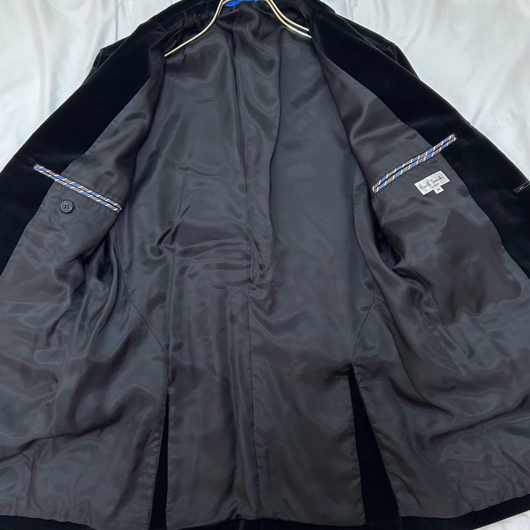 美品 PaulSmith ポールスミス 光沢 ベロア スーツ セットアップ M