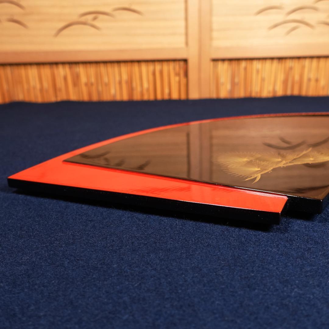 輪島塗 黒塗 沈金松図 屠蘇器揃 共箱