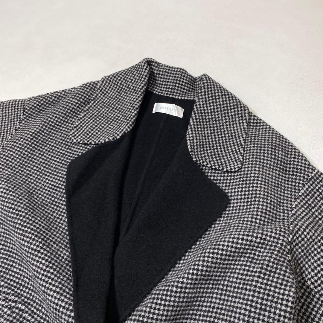美品 DoCLASSE ダブルフェイスウール・ステンカラーコート 15