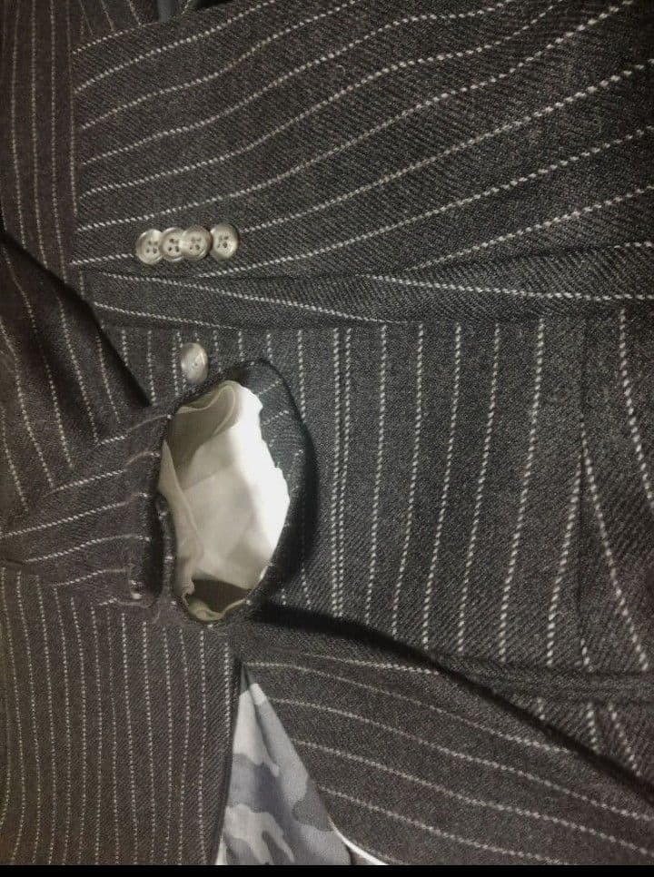 HYDROGEN ハイドロゲン　カシミヤ　ストライプ柄ジャケット