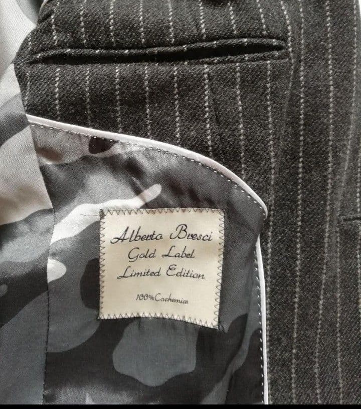 HYDROGEN ハイドロゲン　カシミヤ　ストライプ柄ジャケット