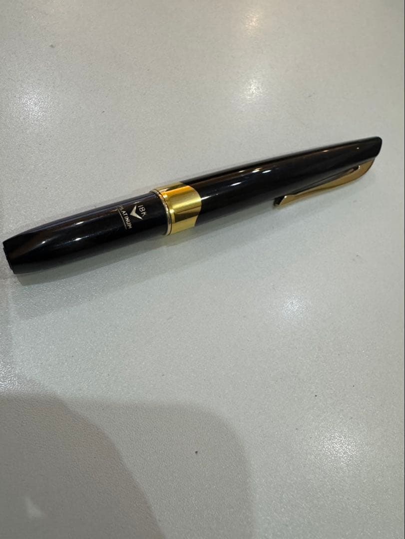 PLATINUM 万年筆 18K ゴールド 黒