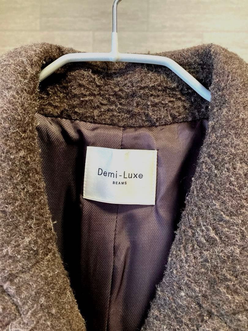 Demi-Luxe BEAMS ナッピングウールダブルブレストコート
