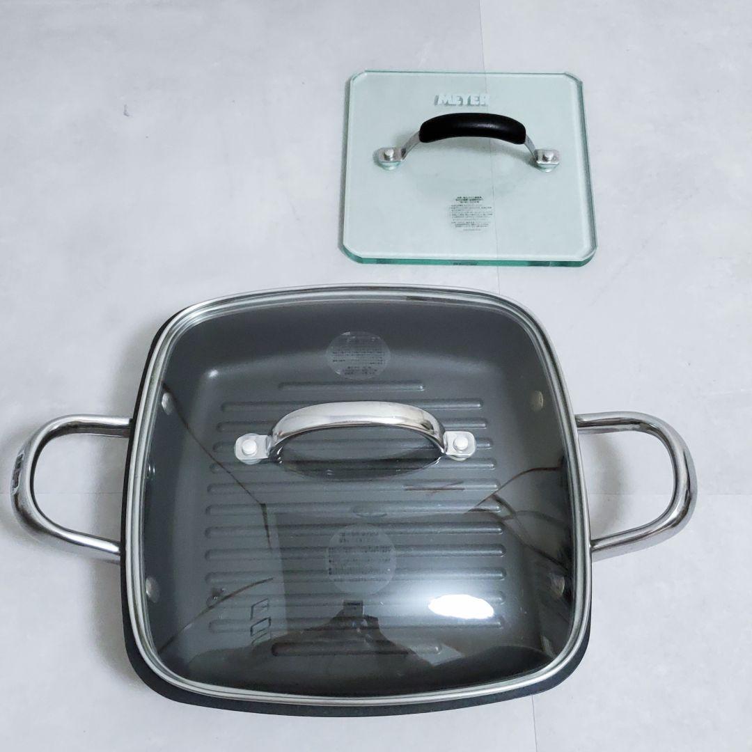 【極美品】マイヤー MEYER スクエアグリルパン 24cm IH対応