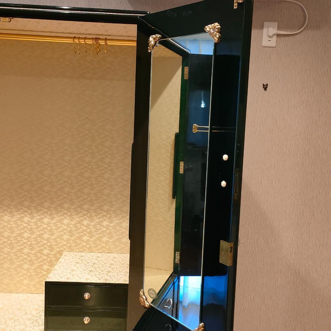 〈希少〉フランスミラー　キャビネット　クローゼット　引出し　鏡付き