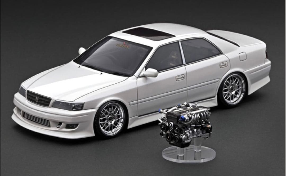 イグニッションモデル1/18 VERTEX JZX100 チェイサー　エンジン付