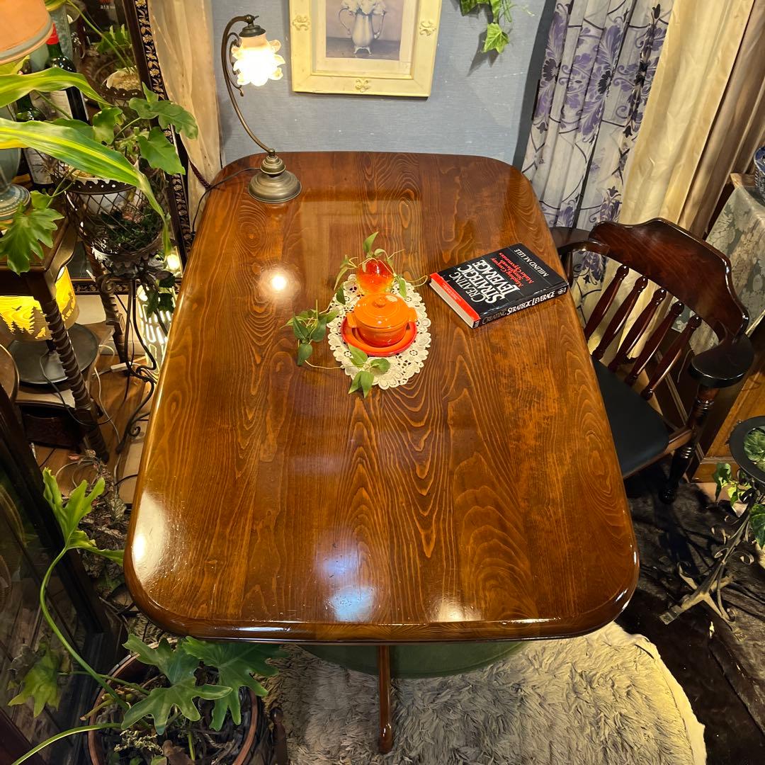 70’s オールド　ヴィンテージ ブナ　ソリッド　ダイニングテーブル　北欧