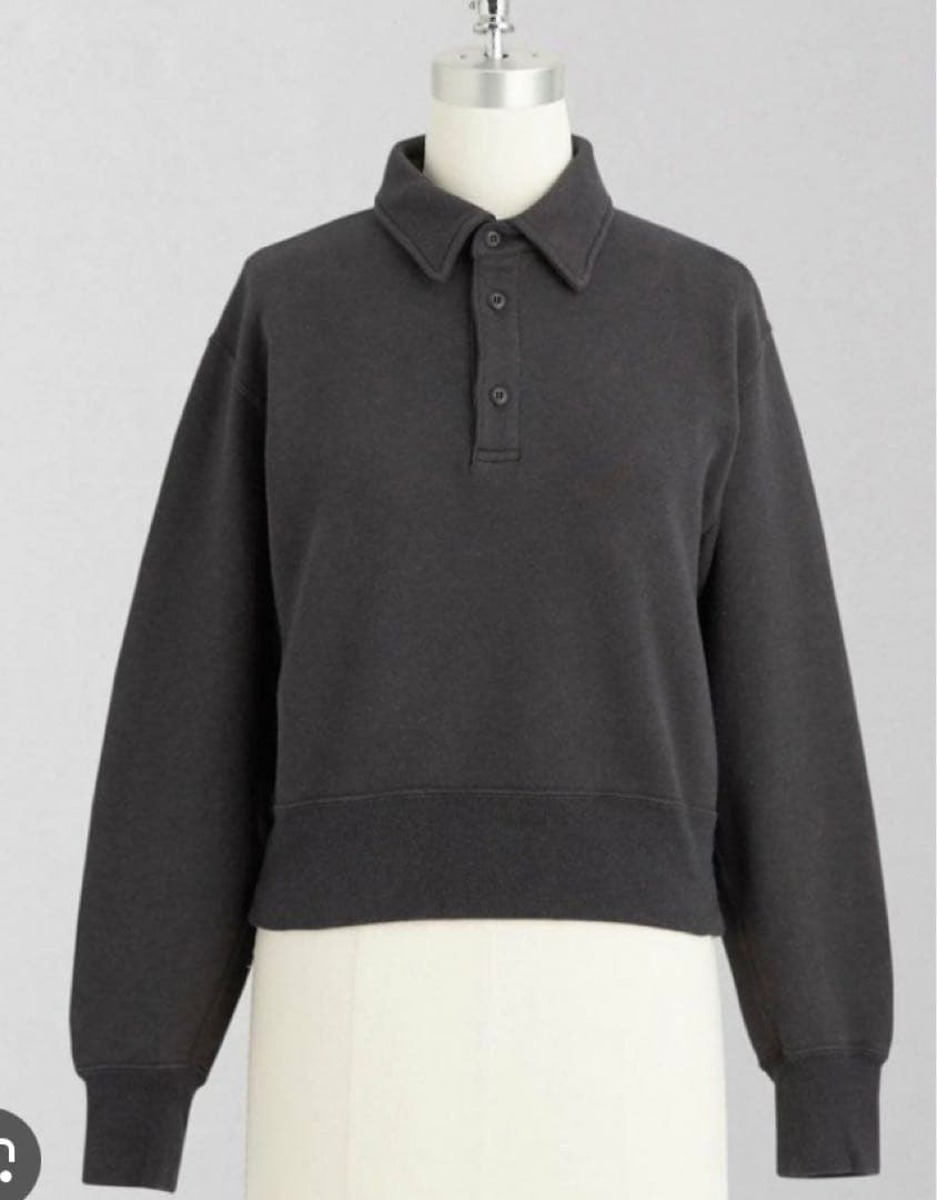 【美品】 ＜LOEFF＞コットン スウェット ポロシャツ