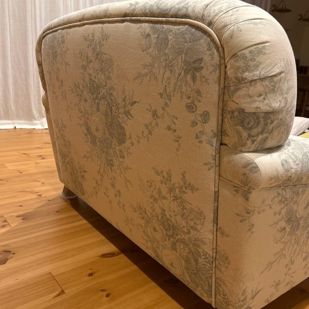 コロニアルチェック　S2ソファ　1.5シーター　Roses Blue