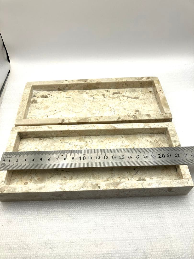 高級天然大理石 高級アメニティートレー　プレート 2つセット 鍵置き　小物置き